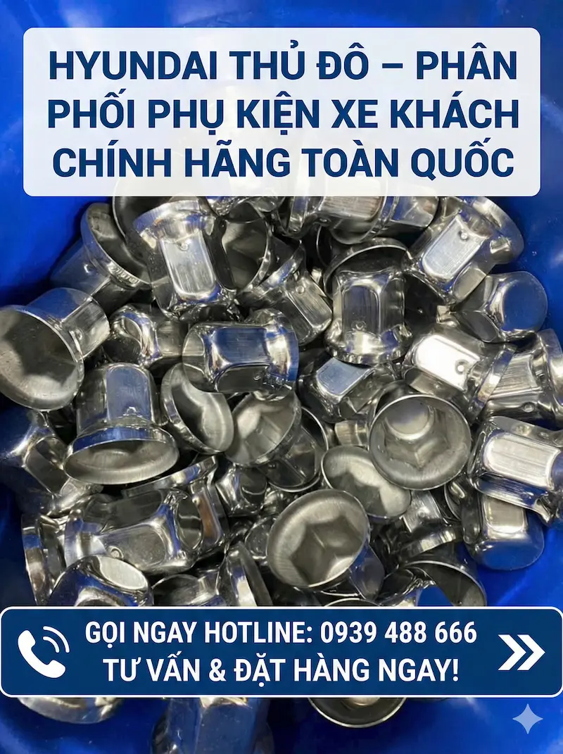 Chụp Tắc Kê Inox Xe Khách TRACOMECO GLOBAL NOBLE Cao Cấp, Giá Tốt